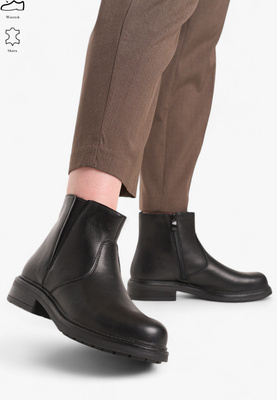 BT345-S BOTKI CZARNY SKÓRA