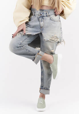 SP018 PÓŁBUT ZIELONY SKÓRA