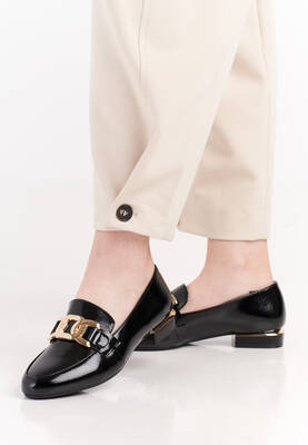 MK732 CZARNY LAKIER ZŁOTY