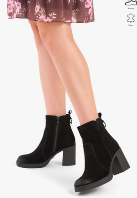 BT673-S BOTKI CZARNY SKÓRA