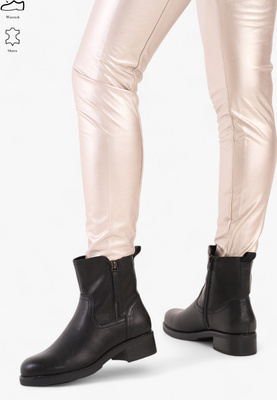 BT353-S BOTKI CZARNY SKÓRA